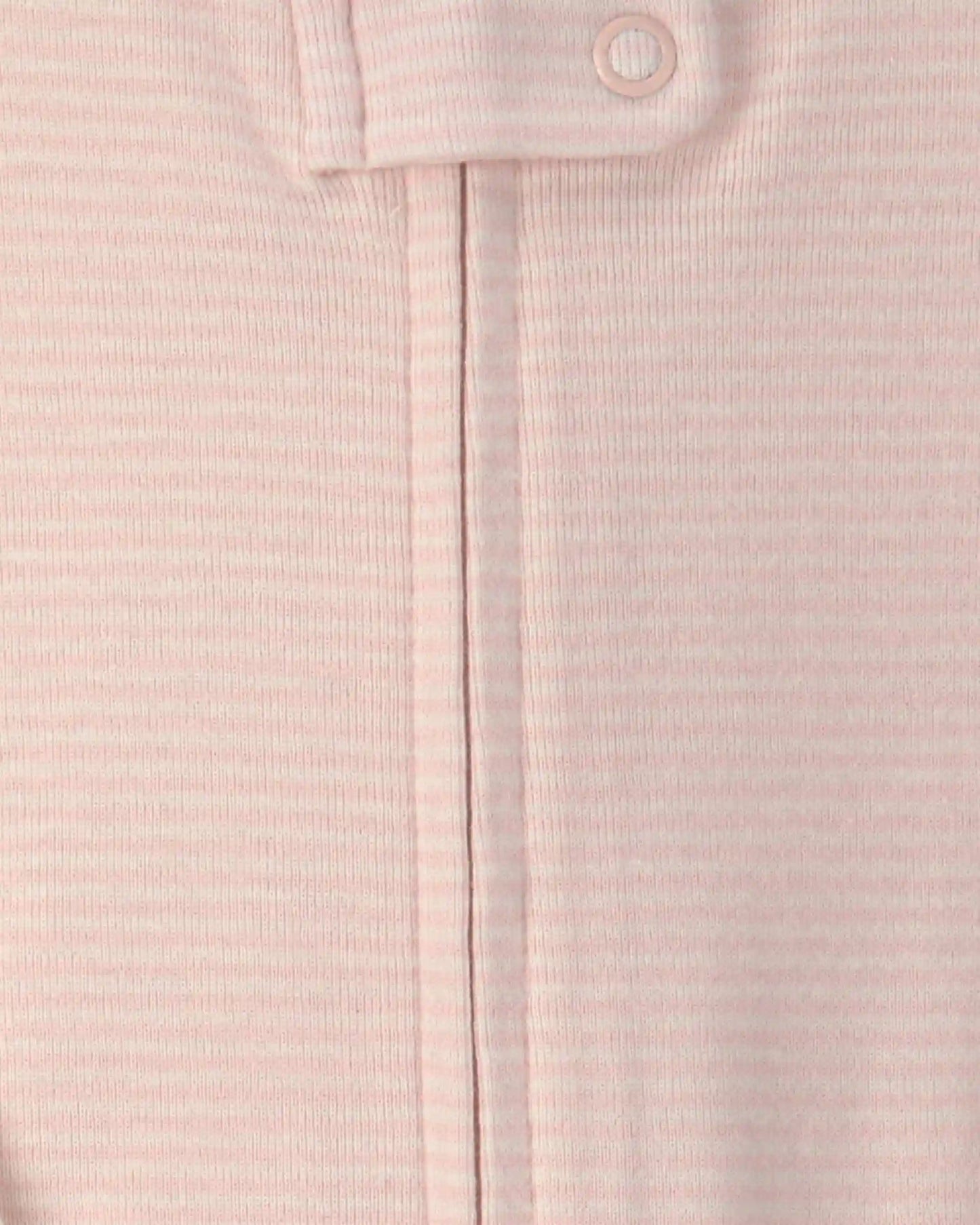 Baby Girl 2-Pack Floral Striped 100% Cotton 2-Way Zip Sleep & Play Pajamas - Pink/Ivory