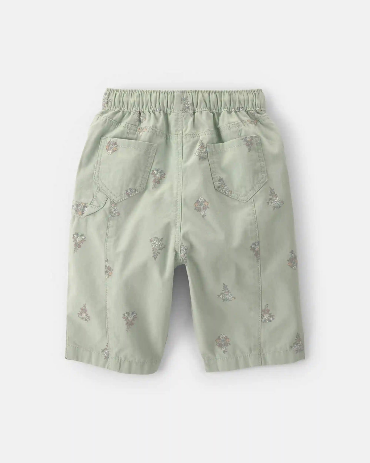 Baby Girl Floral Barrel Pants - Green