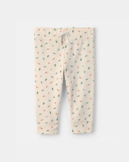 Baby Boy 4-Piece Dinosaur Outfit Set - Green/Ivory