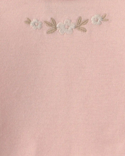 Baby Girl 3-Piece Floral Bodysuit & Pant Set - Pink/Ivory