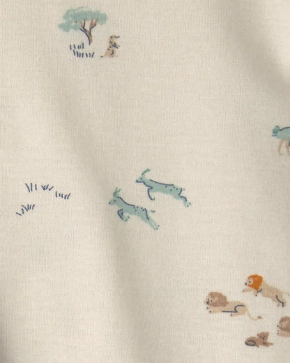 Baby Boy 3-Piece Safari Layering Set - Blue/Ivory
