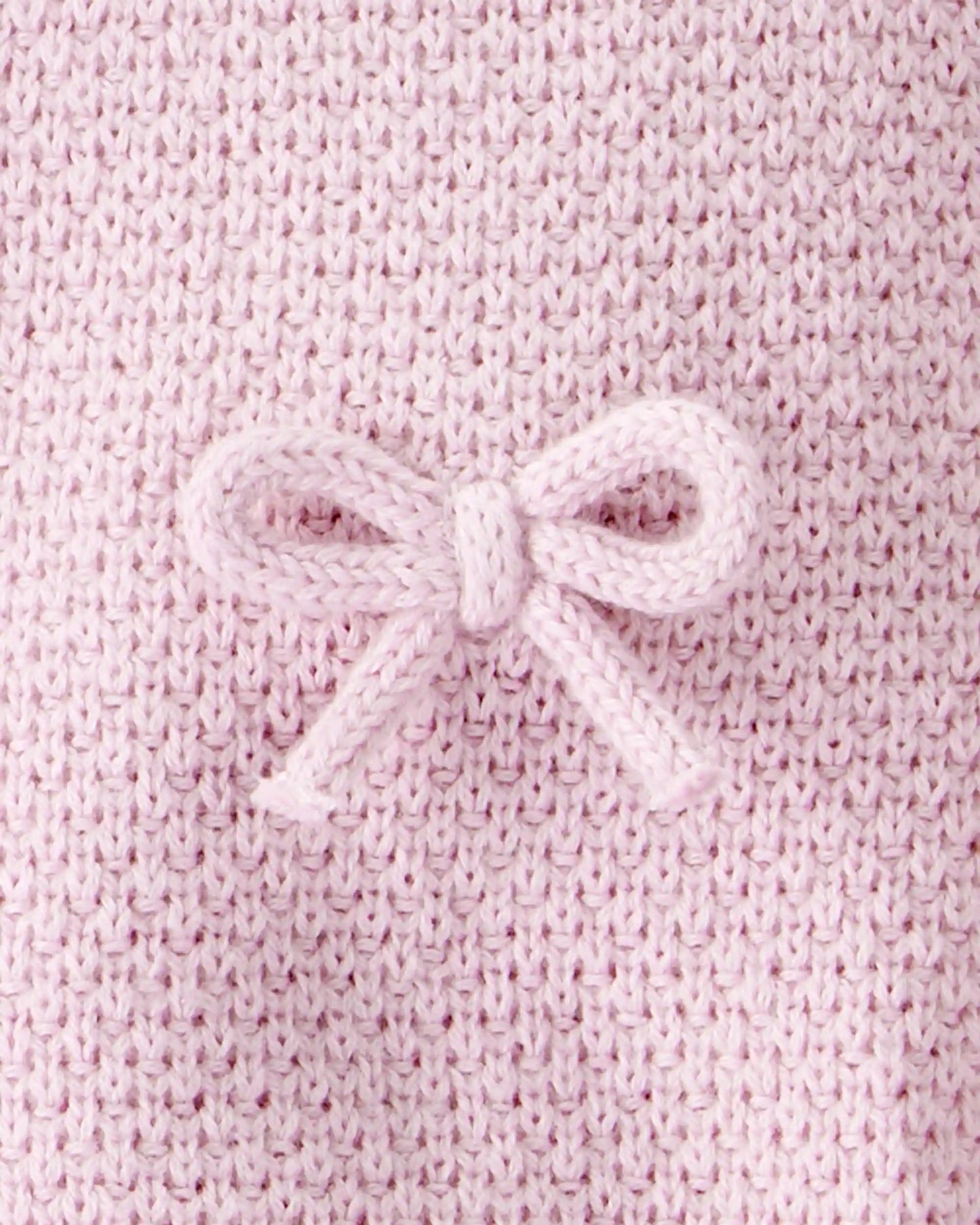 Baby Girl 2-Piece Organic Cotton Bow Knit Sweater & Pant Set