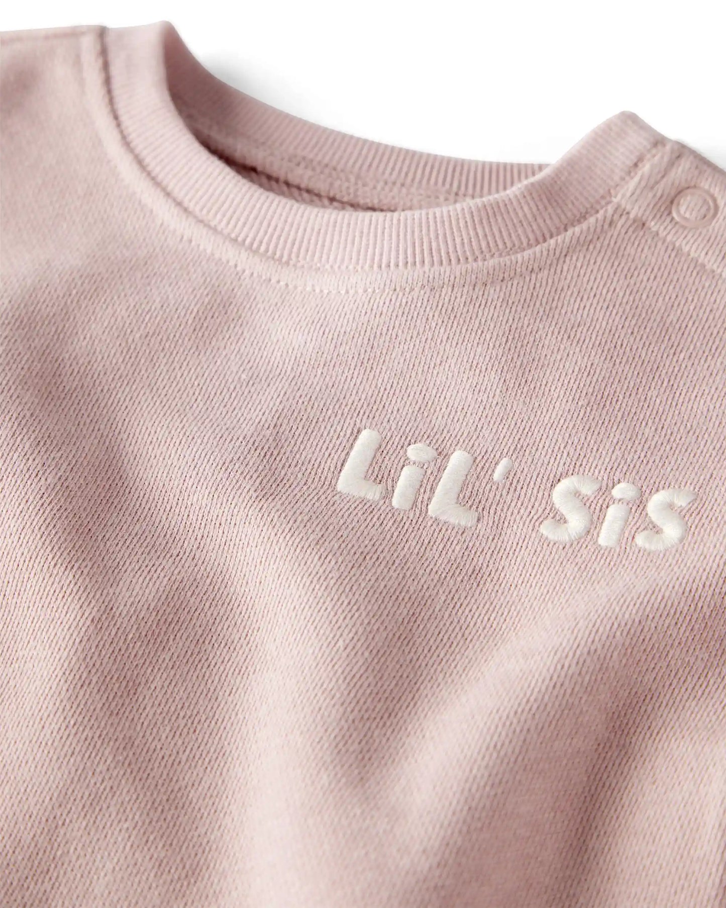 Baby Girl Organic Cotton Lil Sis Bubble