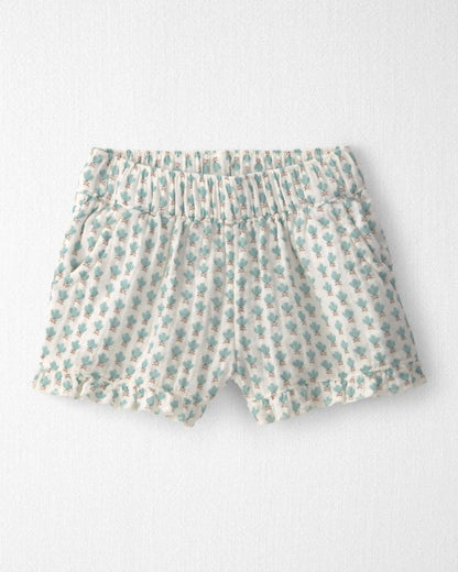 Baby Girl 2-Piece Organic Cotton Gauze Top & Short Set in Floral
