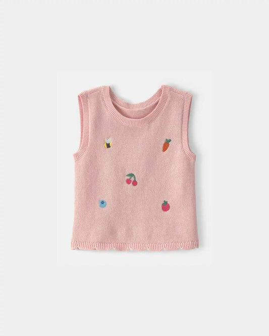 Baby Girl Summer Icon Tank Top - Pink