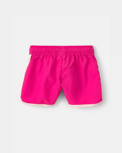 Baby Girl Colorblock Active Shorts - Pink