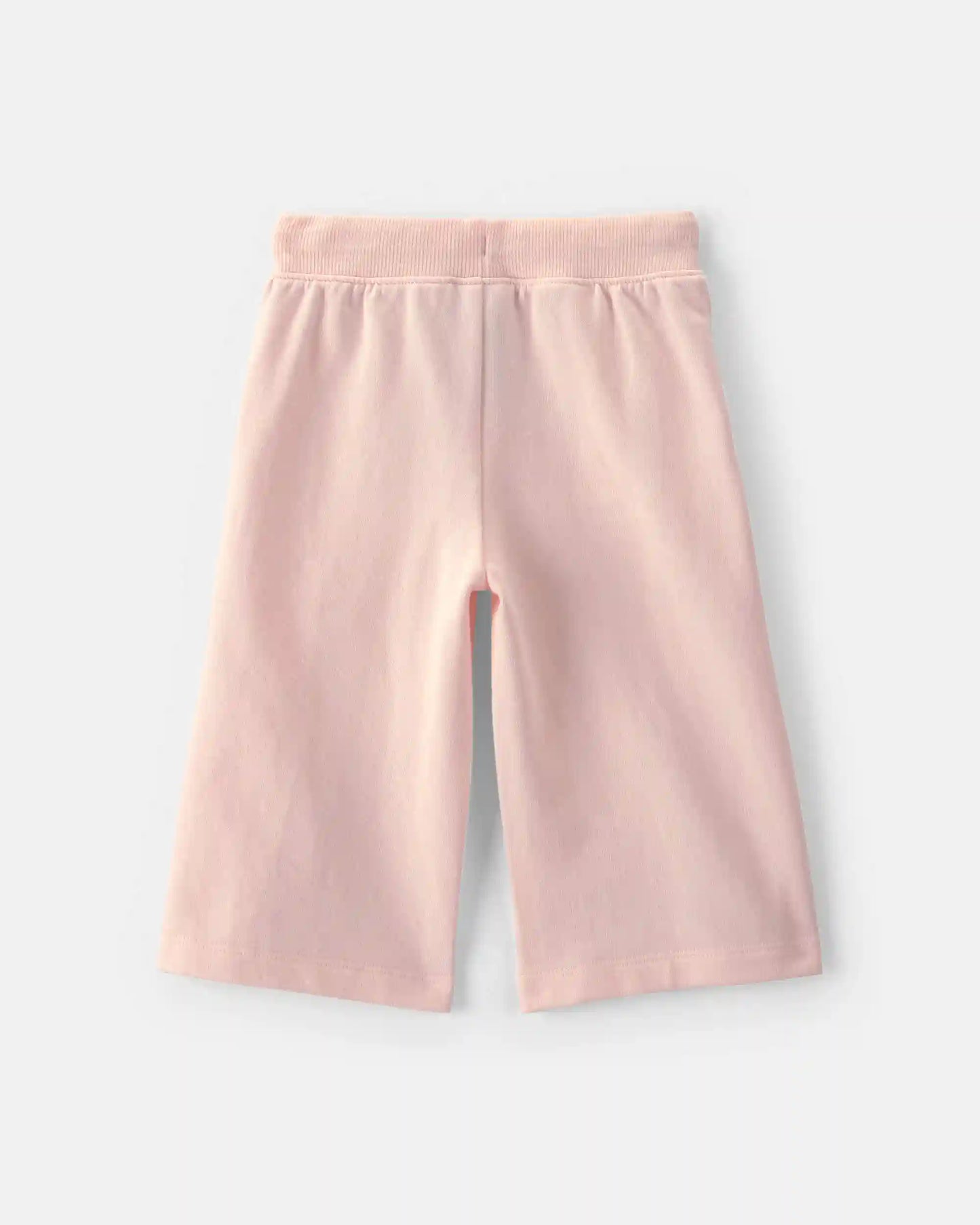 Baby Girl French Terry Drawstring Pants - Pink