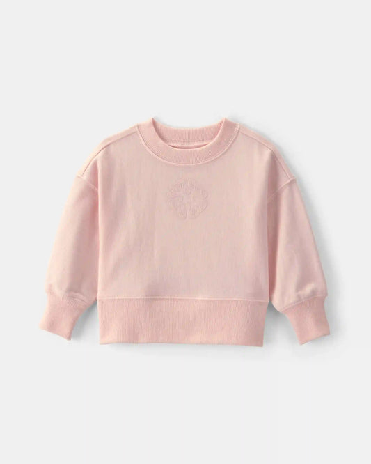Baby Girl OshKosh Logo French Terry Pullover Sweatshirt - Pink