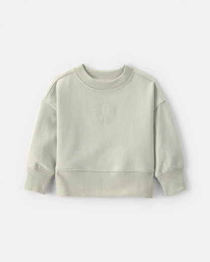 Baby Girl OshKosh Logo French Terry Pullover Sweatshirt - Green