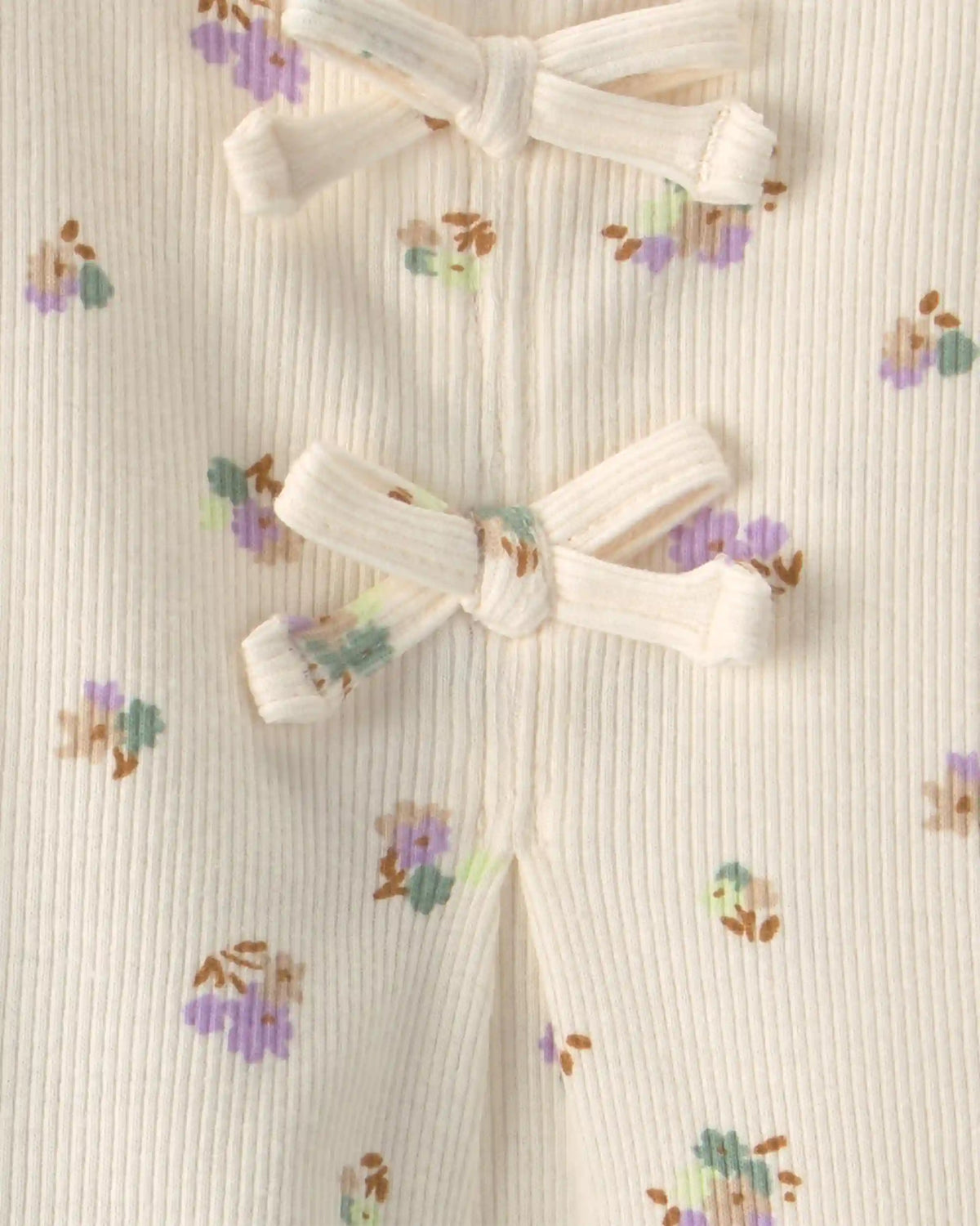 Baby Girl 2-Piece Floral French Terry Top & Pant Set - Green/Ivory