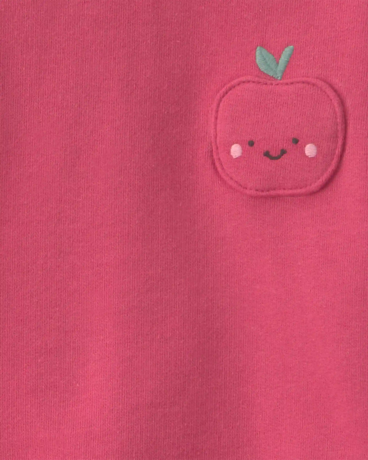 Baby Girl 2-Piece Apple French Terry Top & Pant Set - Red/Pink