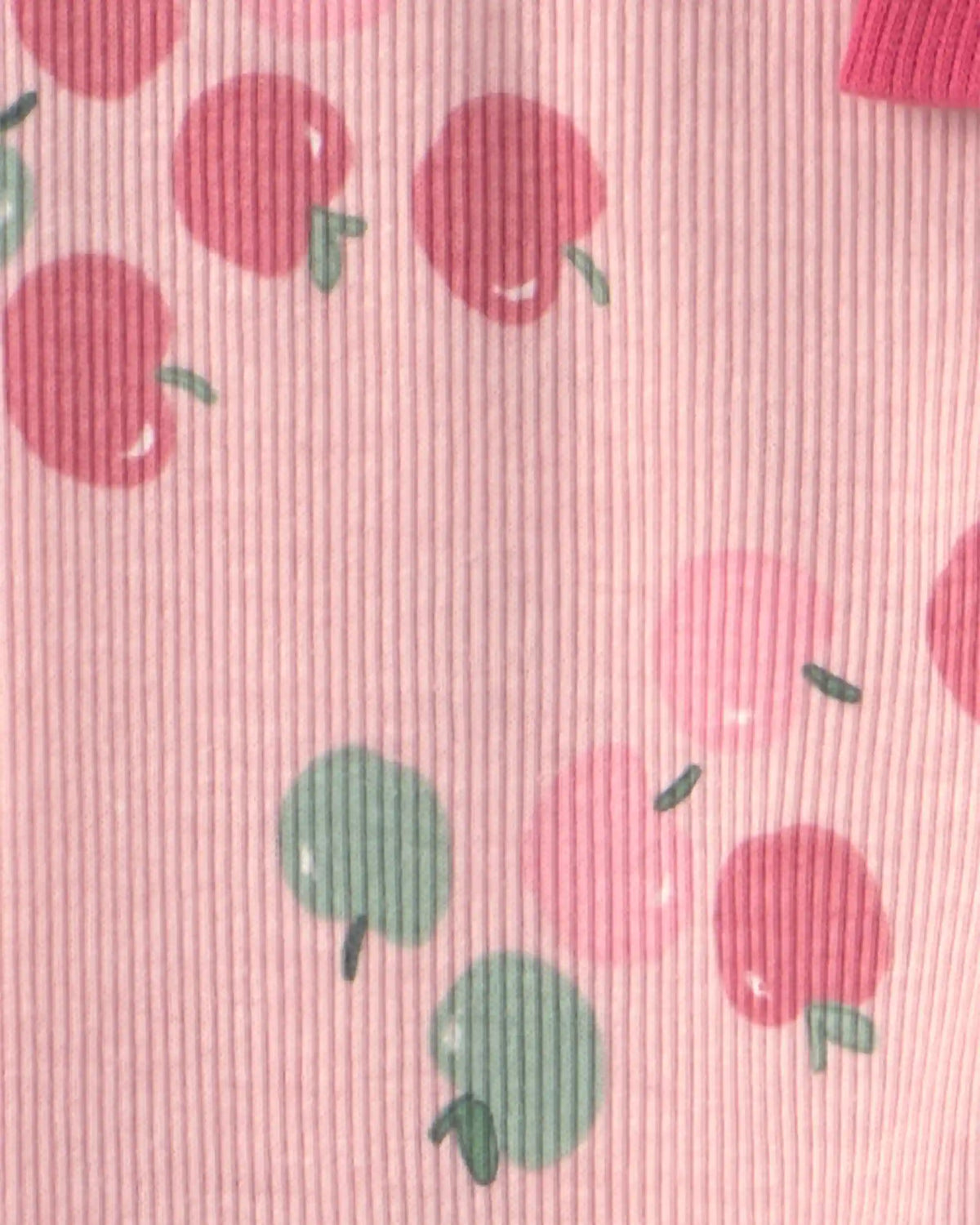 Baby Girl 2-Piece Apple French Terry Top & Pant Set - Red/Pink