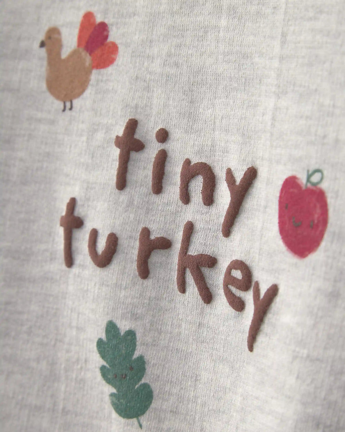 Baby 2-Piece 'Tiny Turkey' French Terry Top & Pant Set - Grey