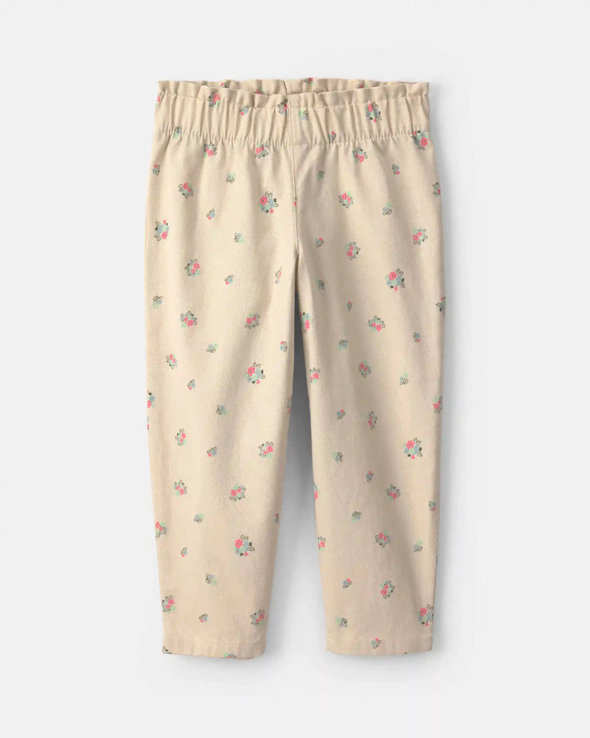 Baby Girl 2-Piece Floral Twill Long-Sleeve Top & Pant Set - Green/Cream