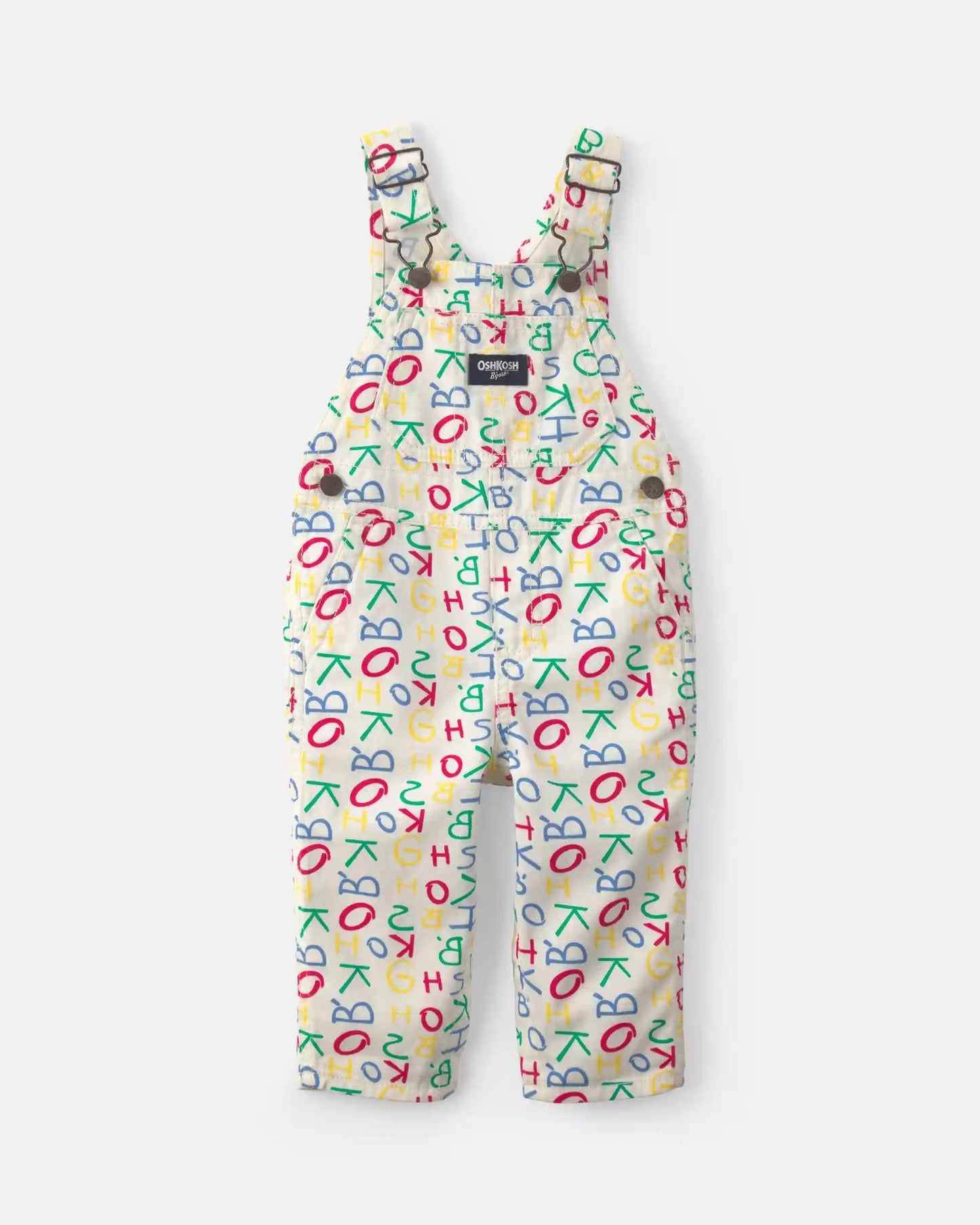 Baby Alphabet Overalls - White