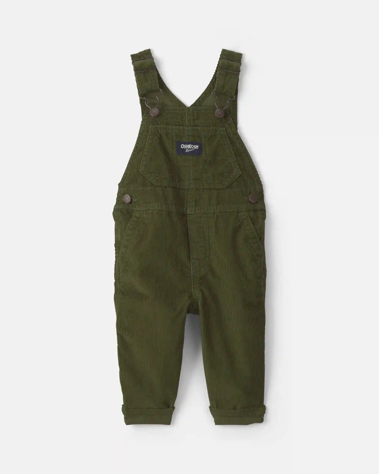 Baby Corduroy Overalls - Olive Green