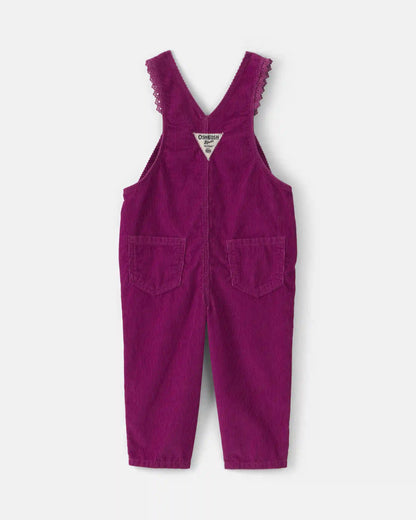 Baby Girl Corduroy Overalls - Purple