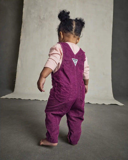 Baby Girl Corduroy Overalls - Purple