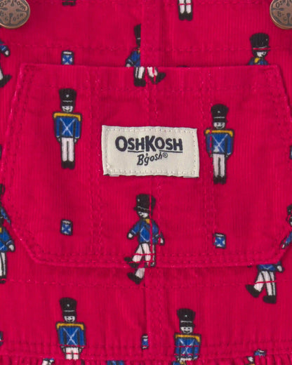 Baby Girl Nutcracker Corduroy Skirtall - Red
