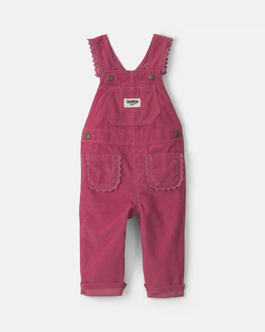 Baby Girl Corduroy Overalls - Purple