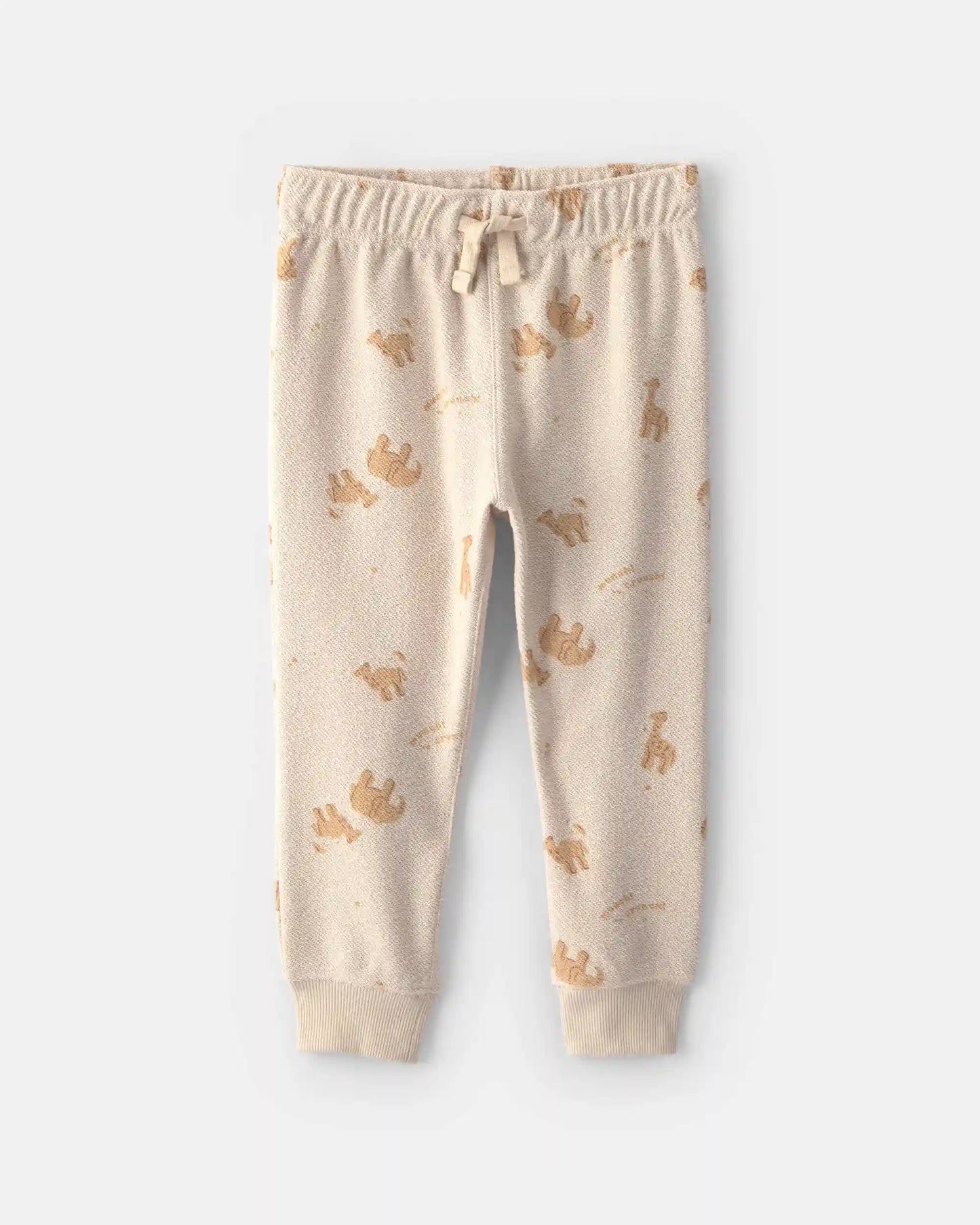 Baby Boy 2-Piece Animal Cracker French Terry Sweatshirt & Pant Set - Cream