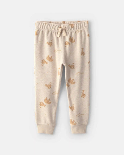 Baby Boy 2-Piece Animal Cracker French Terry Sweatshirt & Pant Set - Cream