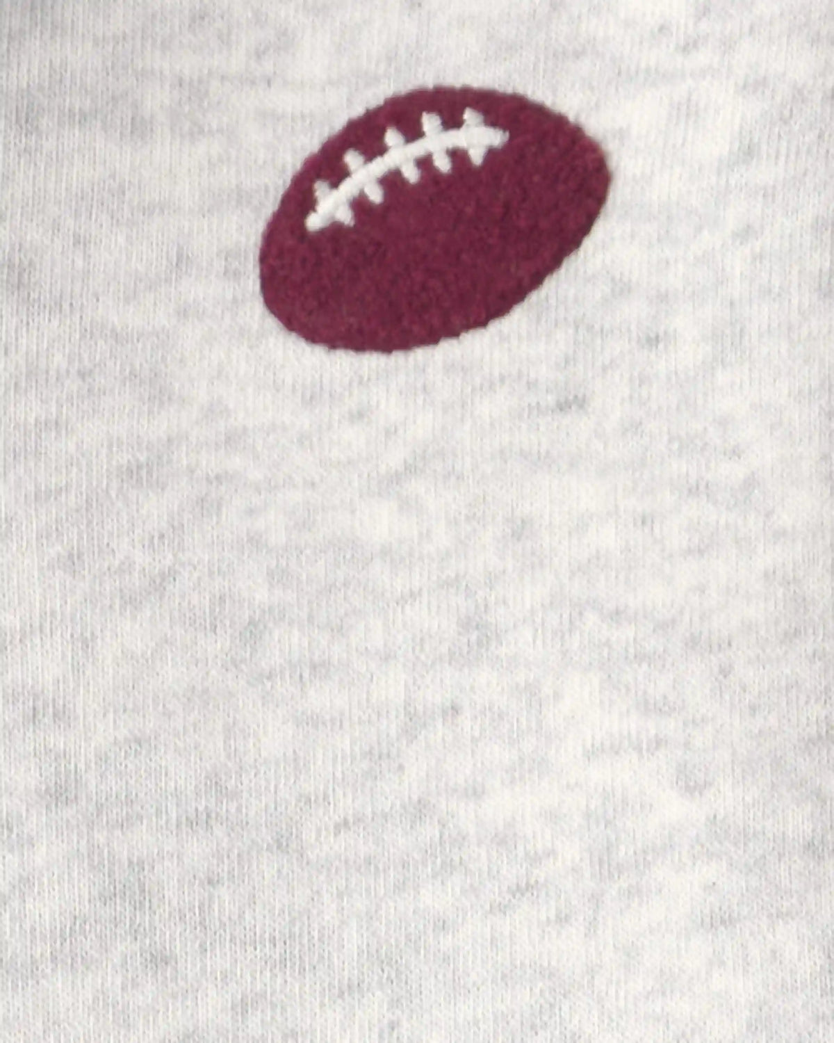 Baby Boy 2-Piece Football Fleece Henley Top & Pant Set - Cream/Burgundy