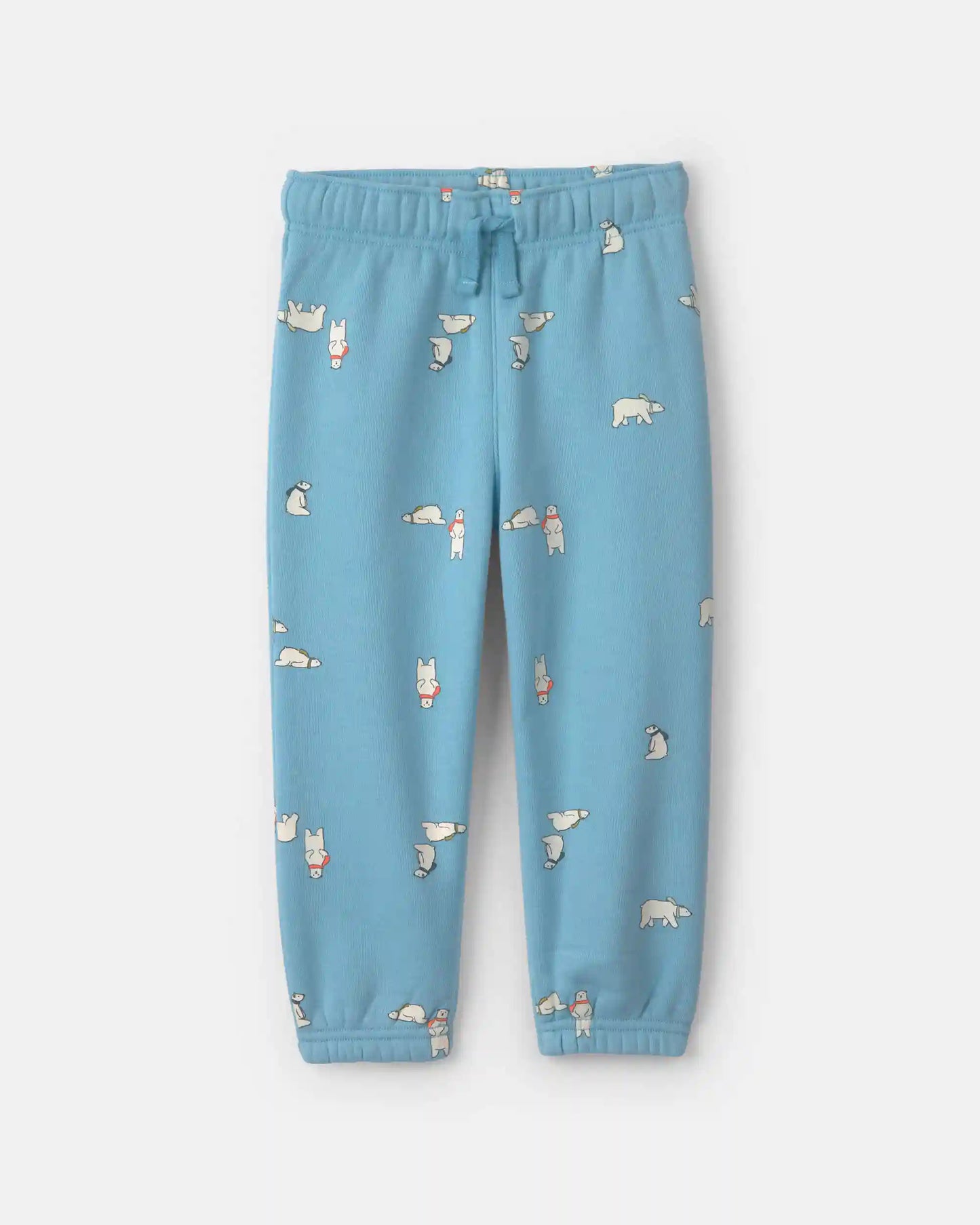 Baby Boy 2-Piece Polar Bear Fleece Hooded Top & Pant Set - Grey/Blue