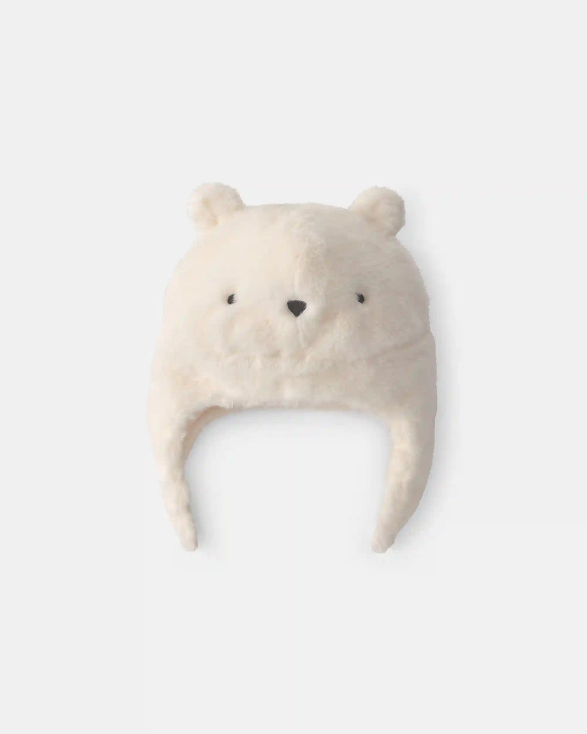 Baby Polar Bear Christmas Fleece Hat - Cream