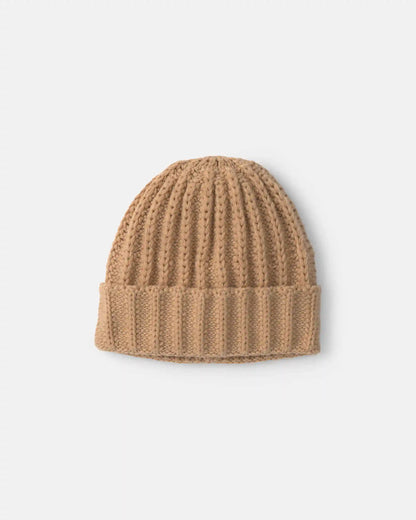 Baby Boy Ribbed Beanie - Brown