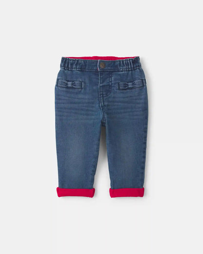 Baby Girl Denim Jeans - Dark Wash