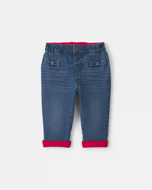 Baby Girl Denim Jeans - Dark Wash