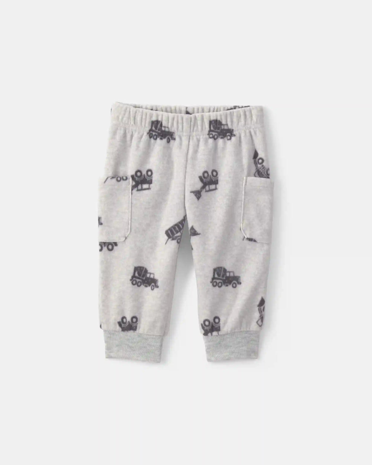 Baby Boy 3-Piece Construction Fleece Layering Set - Grey