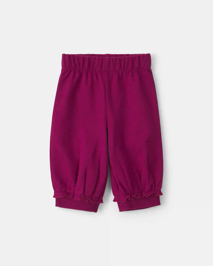 Baby Girl 3-Piece Heart French Terry Layering Set - Burgundy