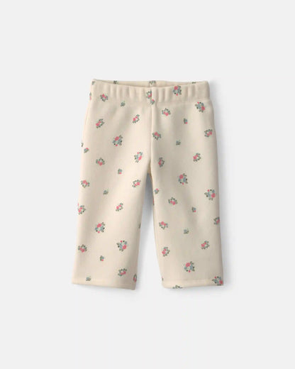Baby Girl 3-Piece Floral Fleece Layering Set - Cream/Coral