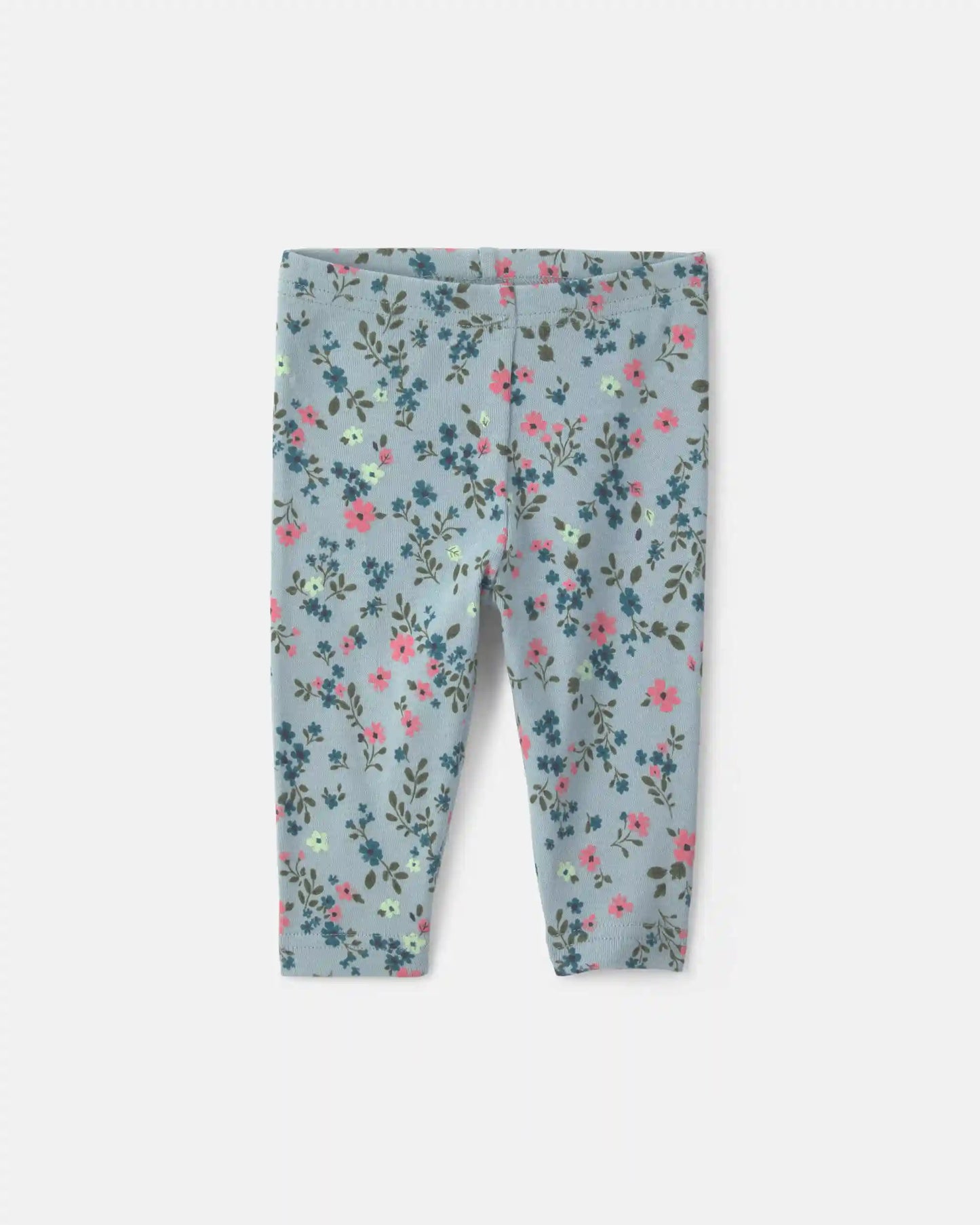 Baby Girl 3-Piece Floral Teddy Fleece Layering Set - Blue/Cream