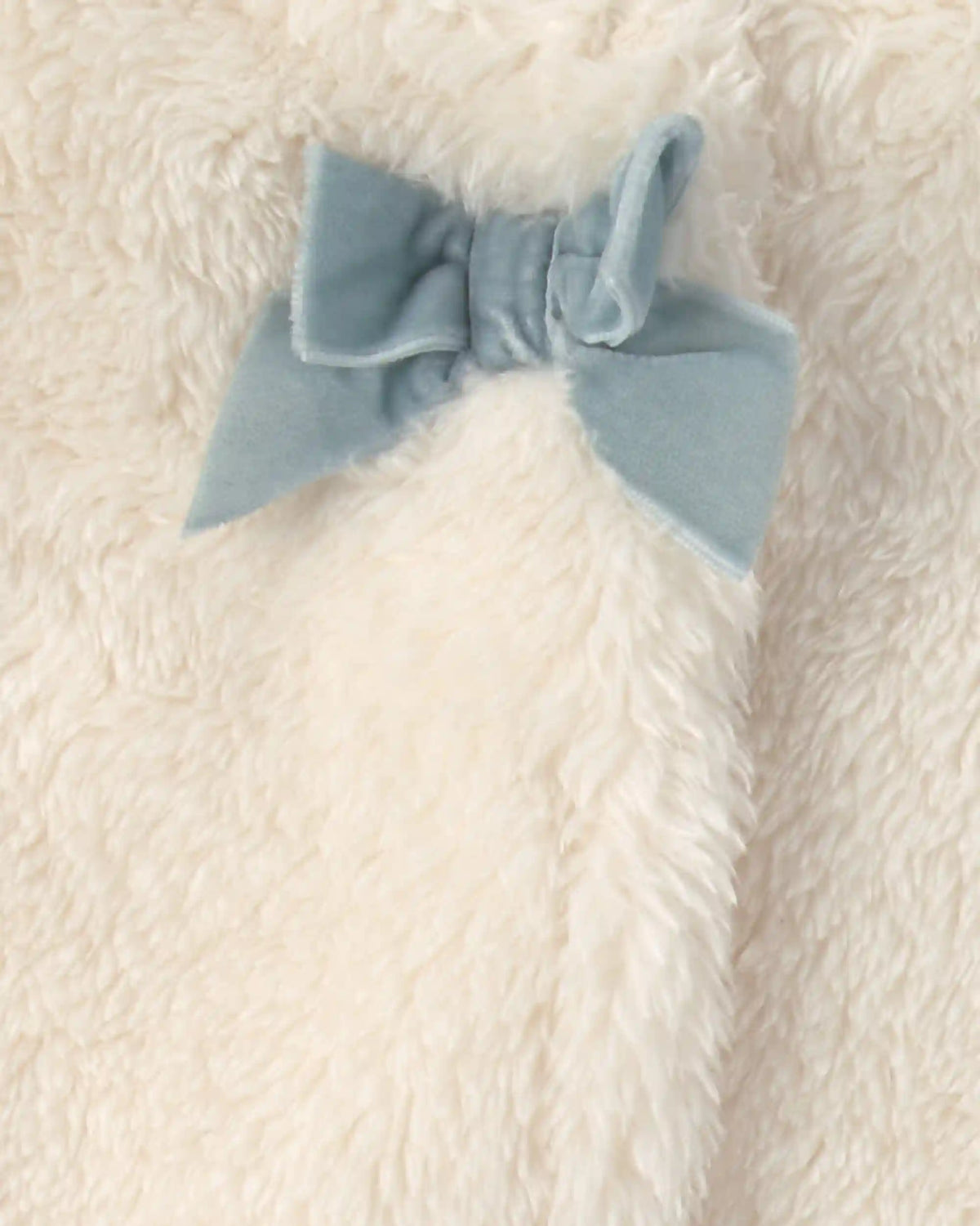 Baby Girl 3-Piece Floral Teddy Fleece Layering Set - Blue/Cream