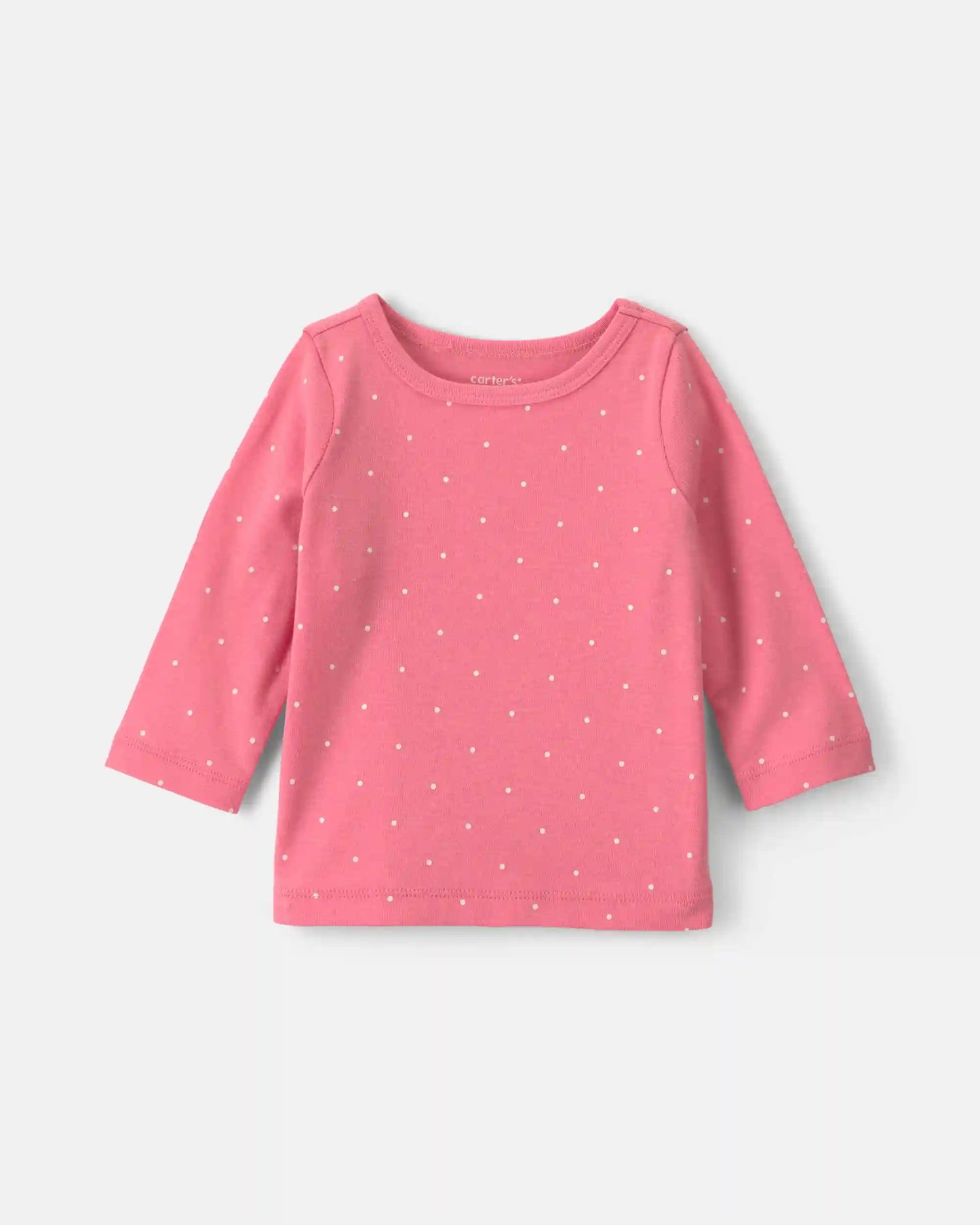 Baby Girl 3-Piece Polka Dot Chambray Long-Sleeve Dress Set - Pink/Indigo
