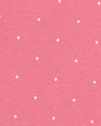 Baby Girl 3-Piece Polka Dot Chambray Long-Sleeve Dress Set - Pink/Indigo