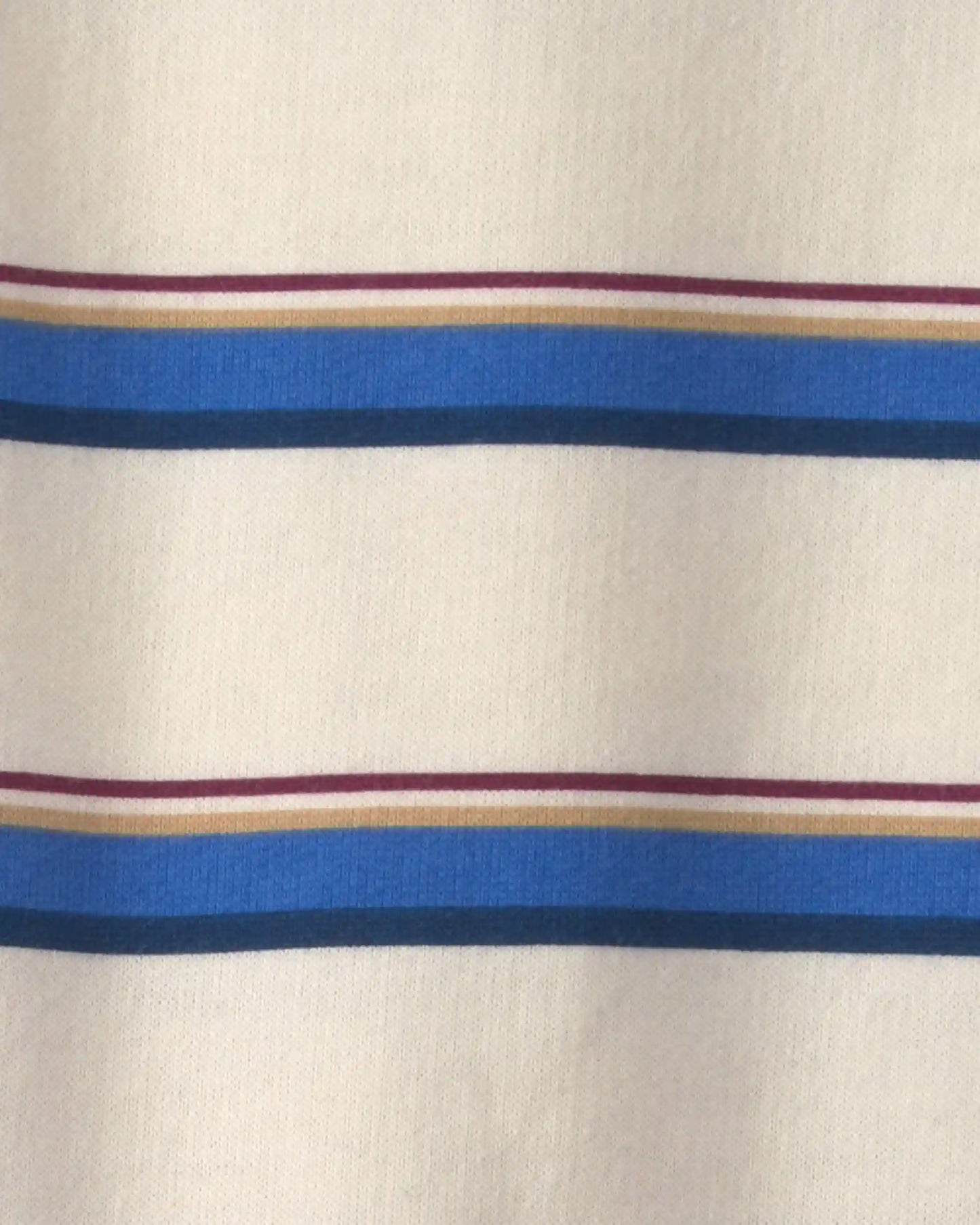 Baby Boy Striped French Terry Long-Sleeve Jumpsuit - Blue/Cream