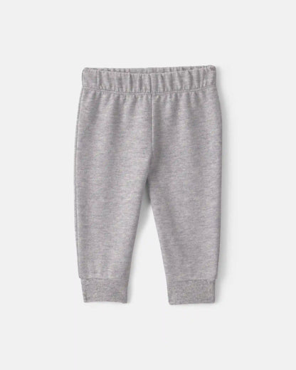 Baby Boy 3-Piece Quilted French Terry Layering Set - Grey