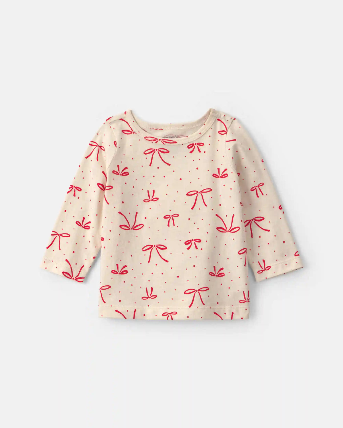 Baby Girl 3-Piece Bow Corduroy Long-Sleeve Dress Set - Red