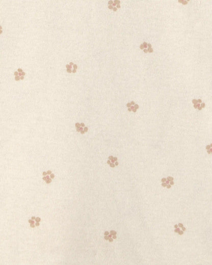 Baby Girl 3-Piece Paw Print Teddy Fleece Layering Set - Brown