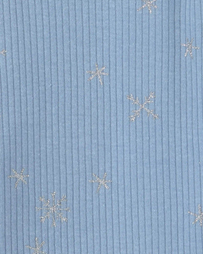 Baby Girl 2-Piece Snowflake Fair Isle Long-Sleeve Bodysuit & Pant Set - Blue