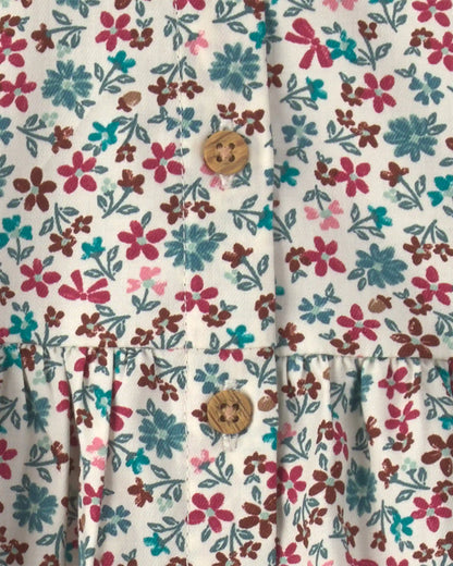 Baby Girl 3-Piece Floral Long-Sleeve Top & Pant Set
