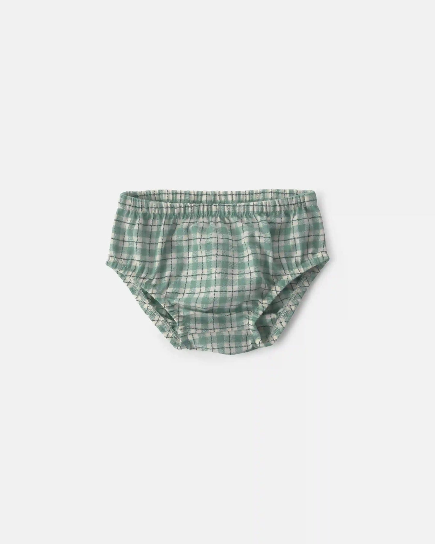 Baby Girl 2-Piece Checkered Flannel Long-Sleeve Dress - Green