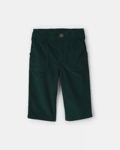 Baby Boy 2-Piece Christmas Twill Long-Sleeve Top & Pant Set - Cream/Green