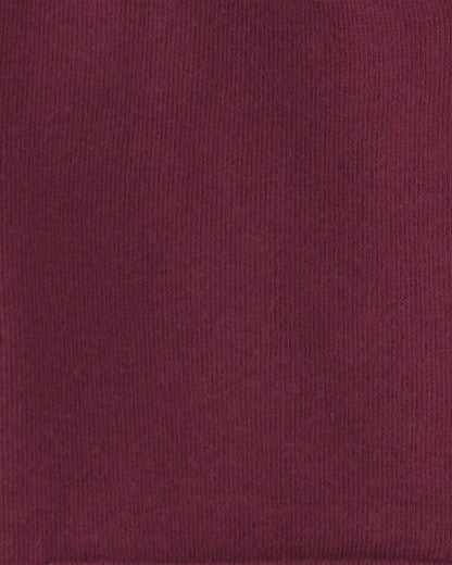 Baby Boy Fleece Zip-Up Hoodie - Burgundy