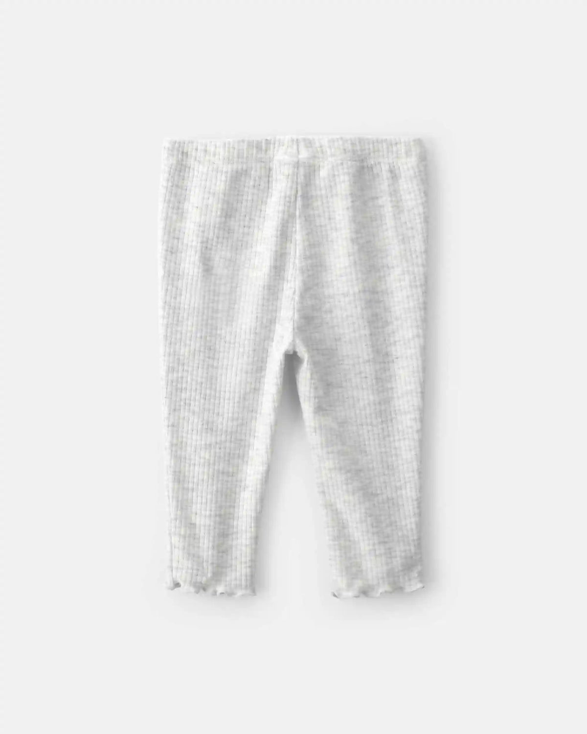 Baby Girl Rib Pull-On Leggings - Grey