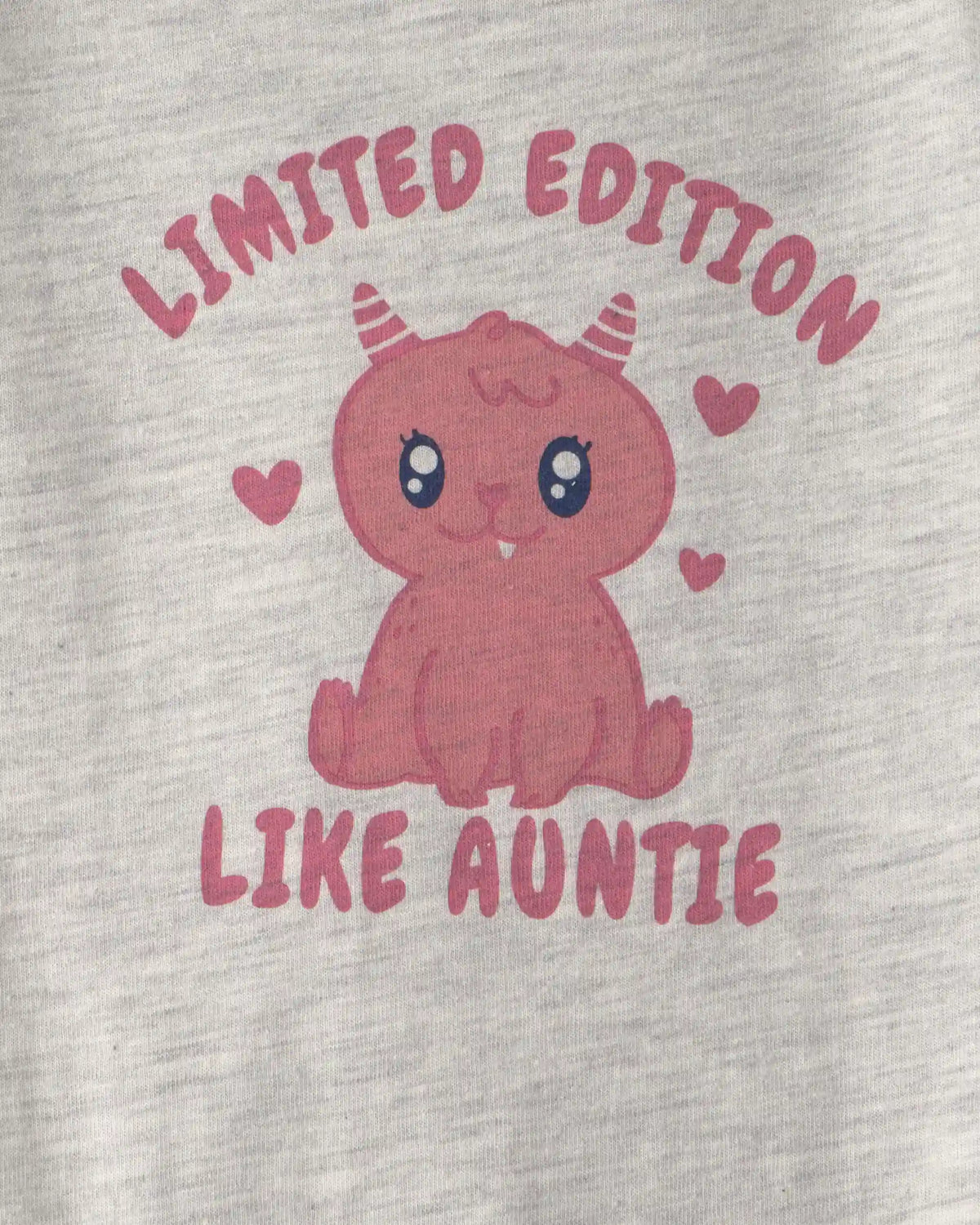 Baby Girl 'Limited Edition Like Auntie' Long-Sleeve Graphic Bodysuit - Grey